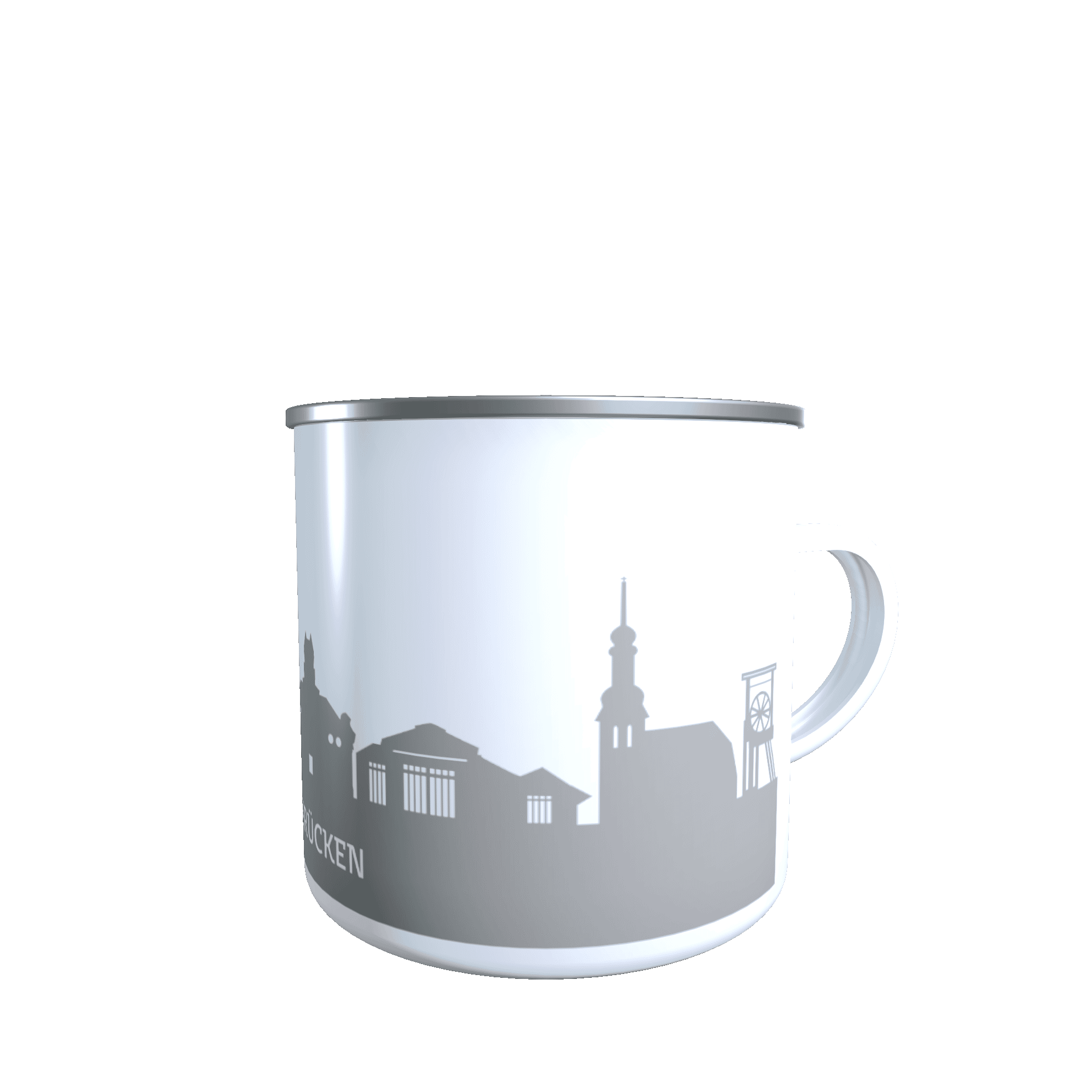 Emaille-Tasse Saarbrücken 1