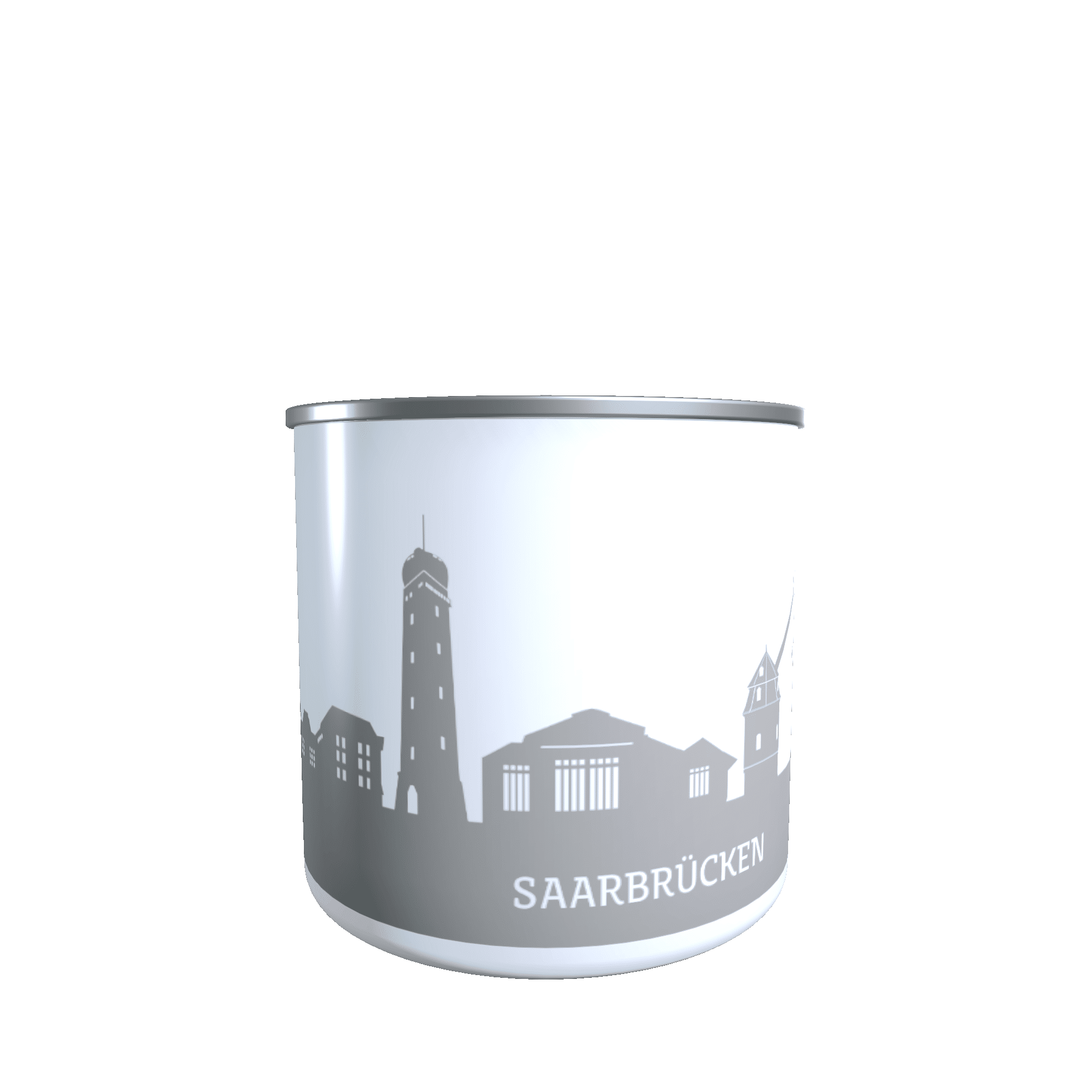 Emaille_SB2_grau_Right Emaille-Tasse Saarbrücken 2