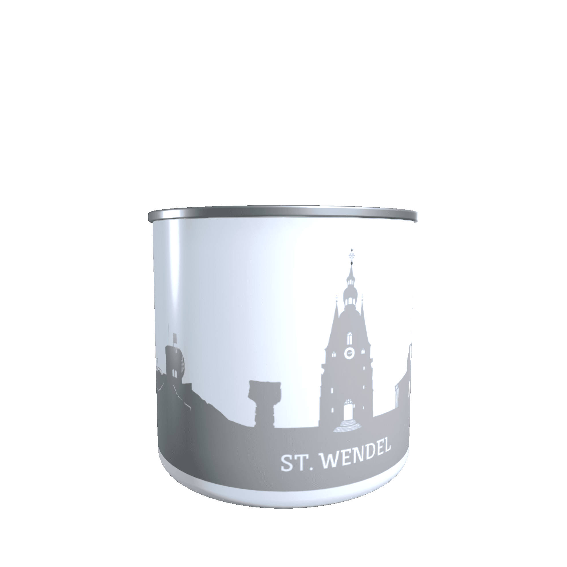 Emaille_WND_grau_Right Emaille-Tasse Sankt Wendel
