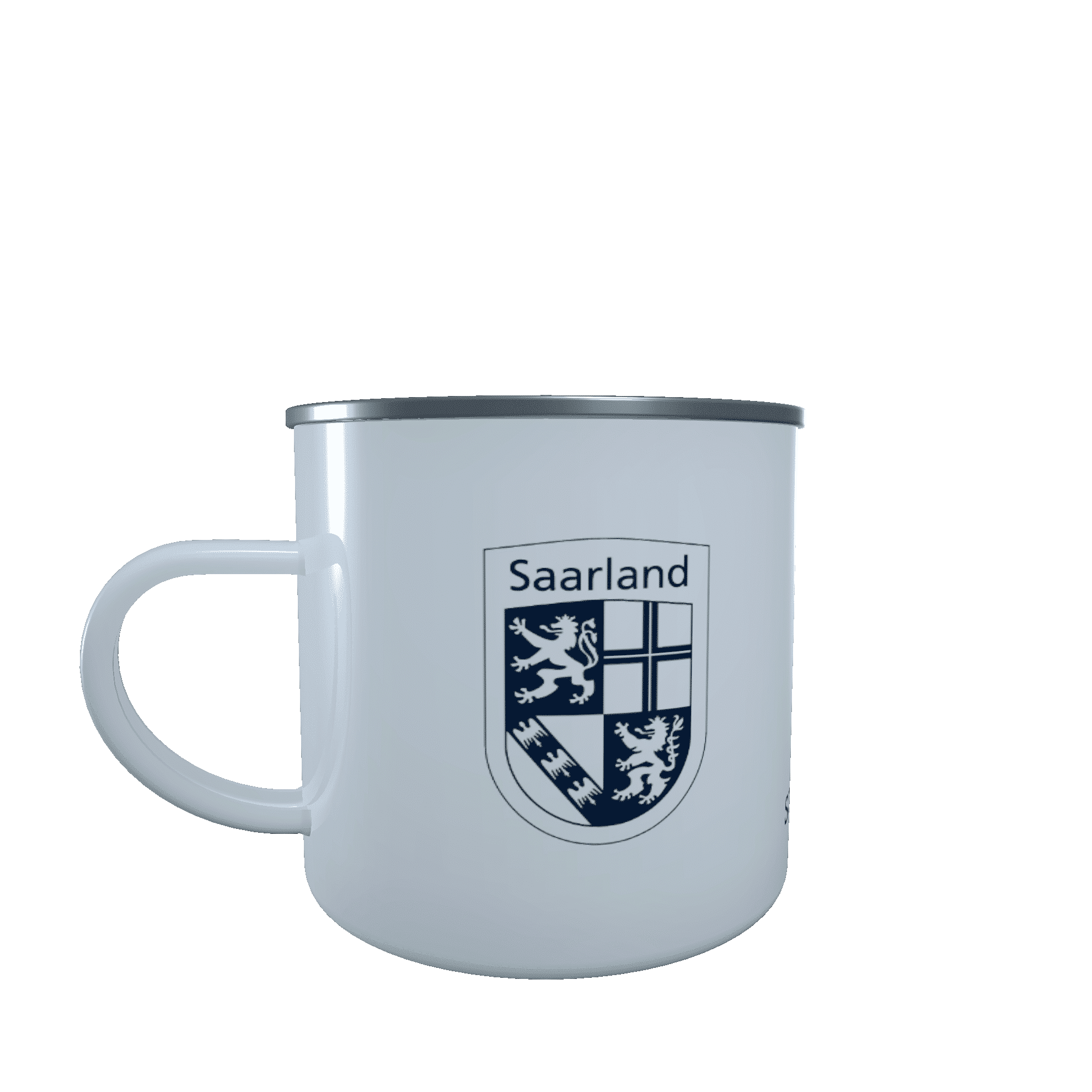 Emaille-Tasse Silhouette Sankt Johanner Markt Saarbrücken