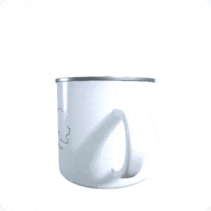 Emaille-Tasse Silhouette Alsbachschacht Saarbrücken