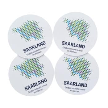 4-er Untersetzer-Set mit Saarland-Logo
