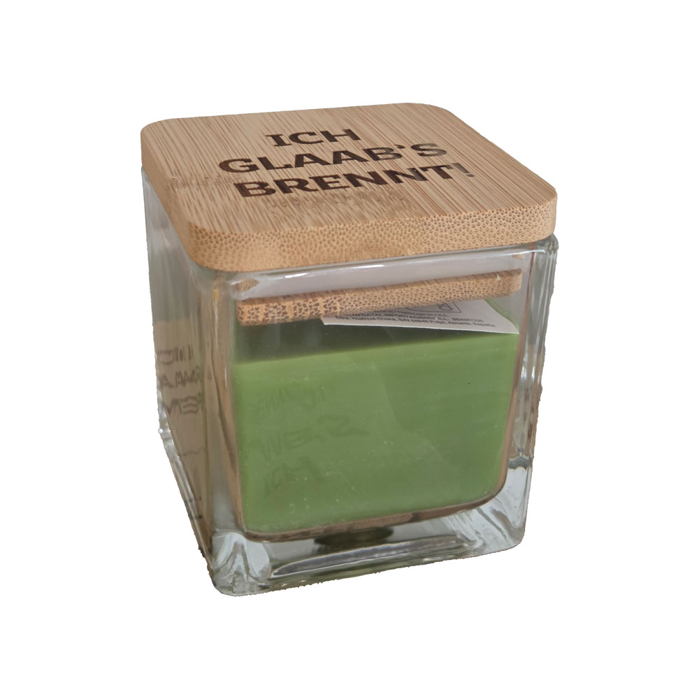 duftkerze_grün Duftkerze mit Lasergravur