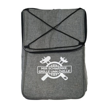 Kühltasche mit Grillbesteck "Mir schwenke, grille unn chille"