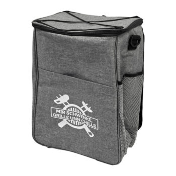 Kühltasche mit Grillbesteck "Mir schwenke, grille unn chille"