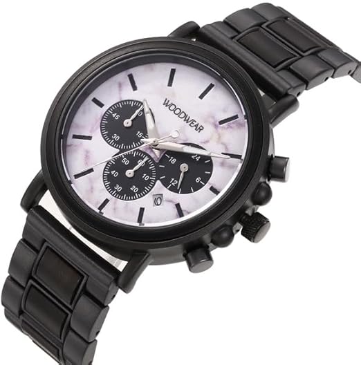 woodwear - Naturzeit - Holz-Chronograph, schwarzer Edelstahl woodwear - Naturzeit - Holz-Chronograph, schwarzer Edelstahl