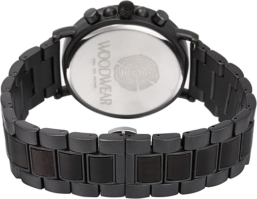 woodwear - Naturzeit - Holz-Chronograph, schwarzer Edelstahl woodwear - Naturzeit - Holz-Chronograph, schwarzer Edelstahl