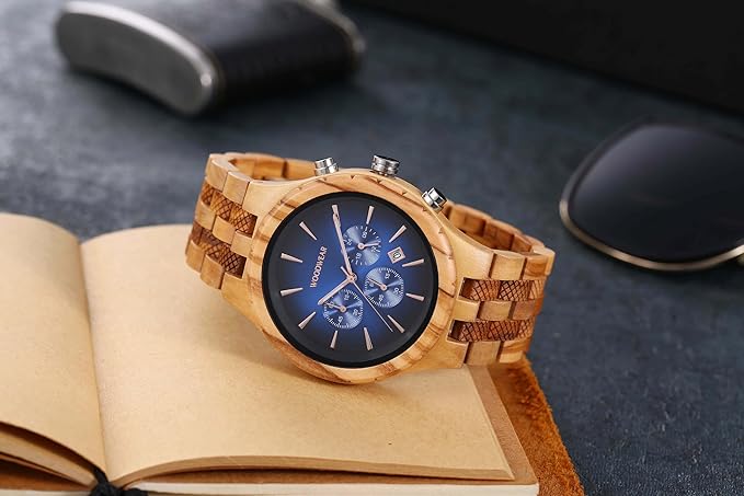 woodwear - Herrenuhr Blau