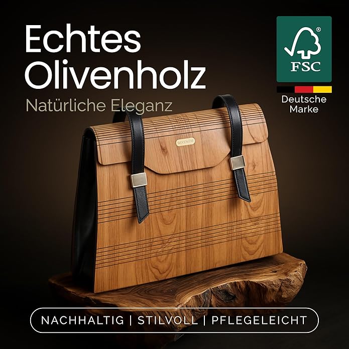 woodwear - Oliva Belleza Olivenholz - Damenhandtasche aus Holz