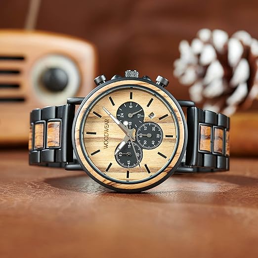 woodwear - Zeitgeist - Stilvoller Herren-Chronograph aus Holz & Edelstahl woodwear - Zeitgeist - Stilvoller Herren-Chronograph aus Holz & Edelstahl