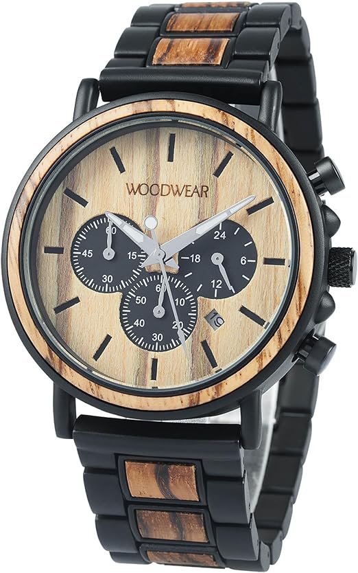 woodwear - Zeitgeist - Stilvoller Herren-Chronograph aus Holz & Edelstahl woodwear - Zeitgeist - Stilvoller Herren-Chronograph aus Holz & Edelstahl