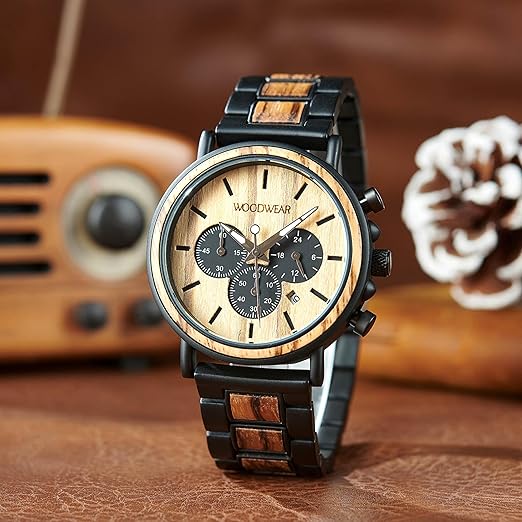 woodwear - Zeitgeist - Stilvoller Herren-Chronograph aus Holz & Edelstahl woodwear - Zeitgeist - Stilvoller Herren-Chronograph aus Holz & Edelstahl
