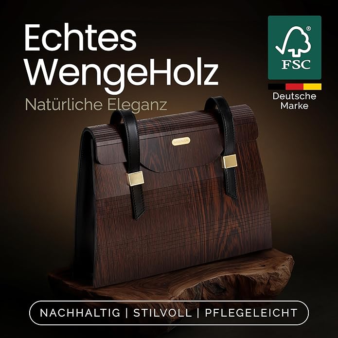 woodwear - Nyra Wenge - Damenhandtasche aus Wenge-Holz woodwear - Nyra Wenge - Damenhandtasche aus Wenge-Holz
